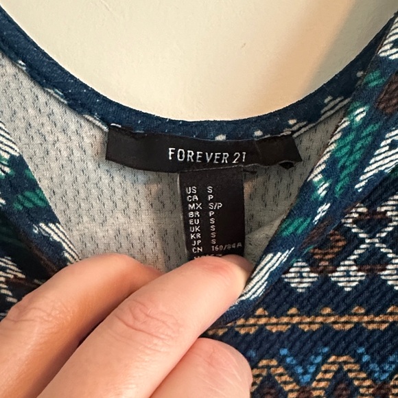 Forever 21 Multicolor Aztec print Long Sleeve Dress - Picture 3 of 3